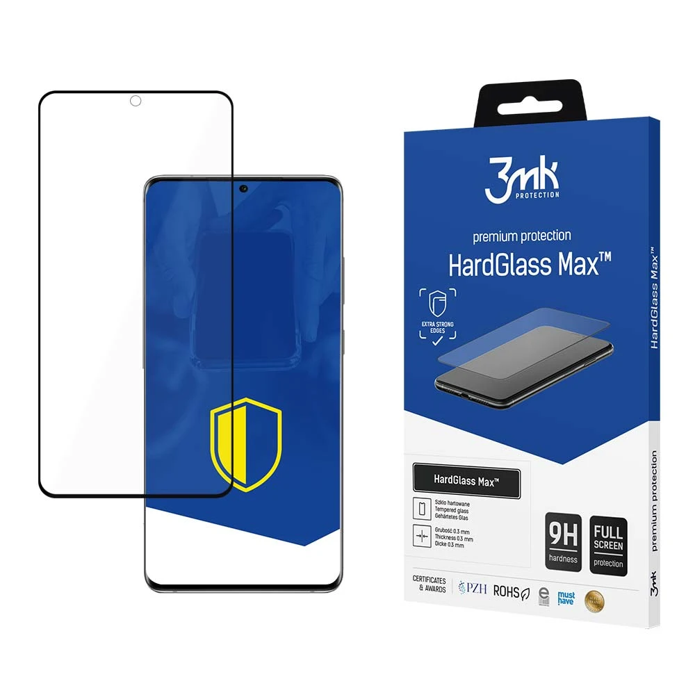 LCD apsauginis stikliukas 3MK Hard Glass Max Finger Print Samsung G980 S20 juodas