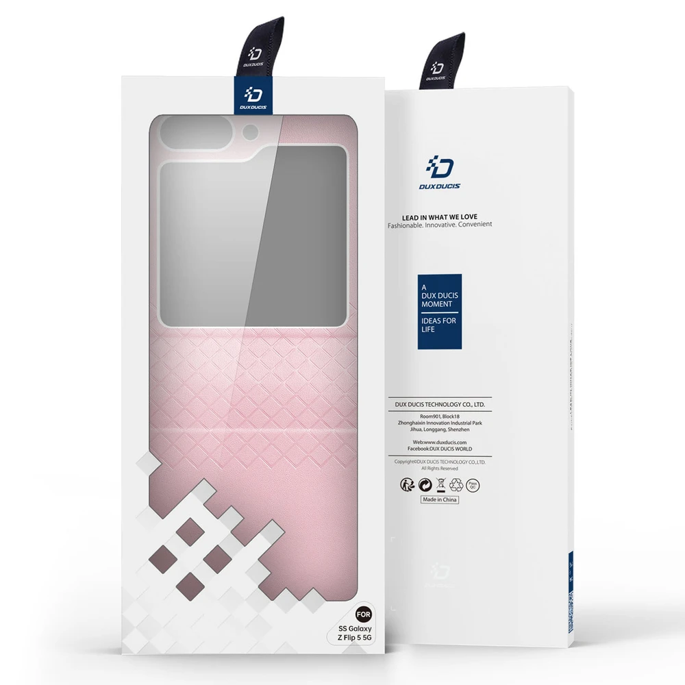 Dėklas Dux Ducis Bril Samsung F731 Z Flip5 5G rožinis