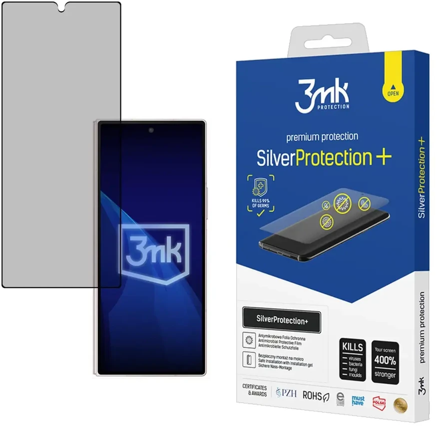 Samsung Galaxy Z Fold 6 (priekyje) – 3mk SilverProtection+