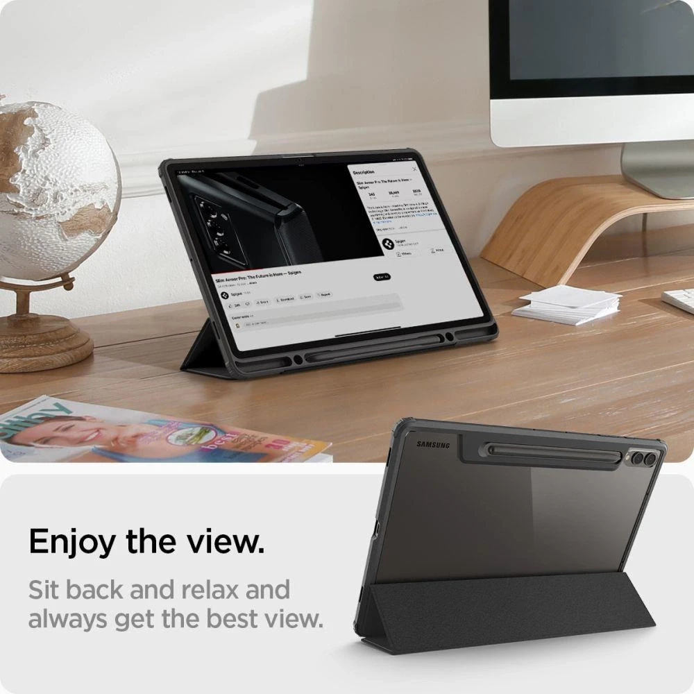 Spigen Ultra Hybrid Pro – Samsung Galaxy Tab S9+ 12.4 Juodas