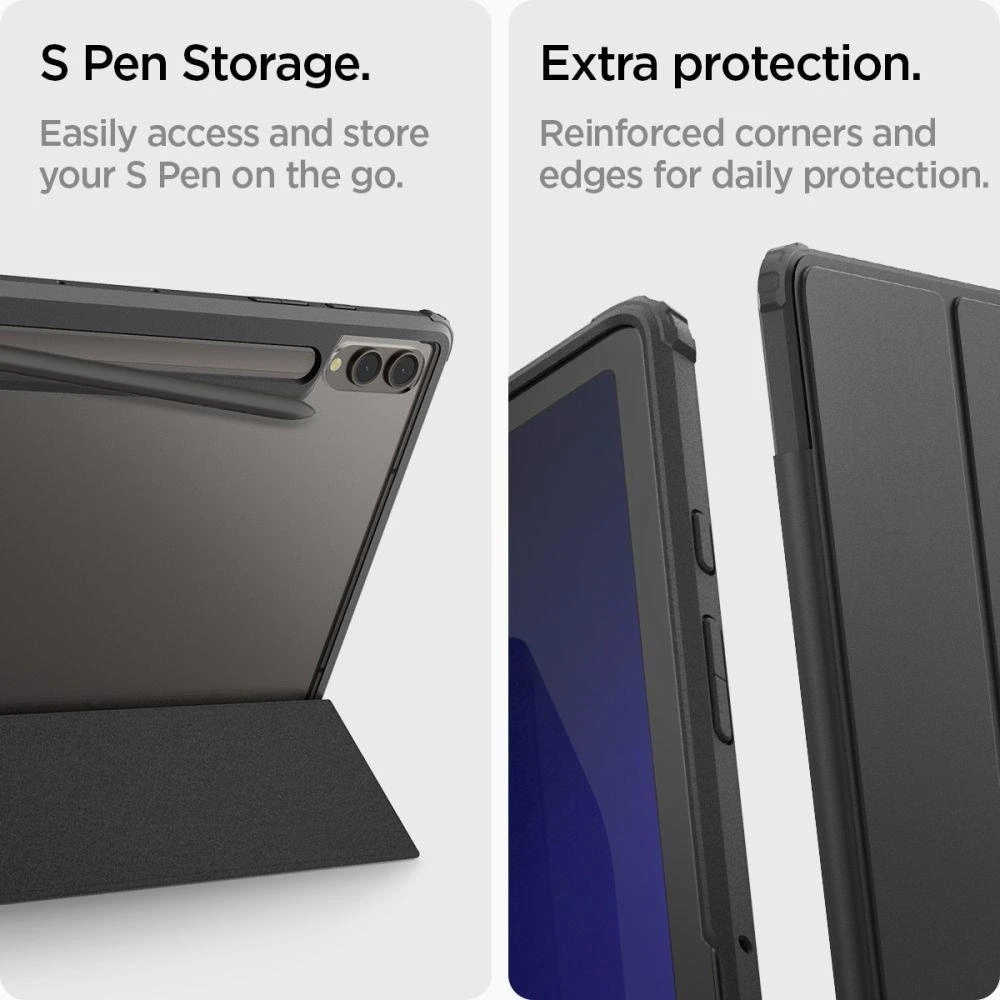 Spigen Ultra Hybrid Pro – Samsung Galaxy Tab S9+ 12.4 Juodas