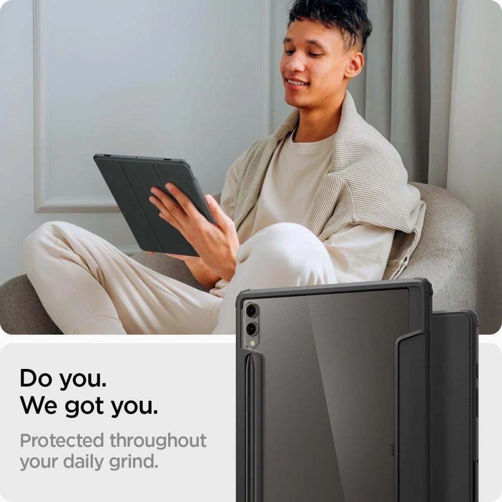 Spigen Ultra Hybrid Pro – Samsung Galaxy Tab S9+ 12.4 Juodas