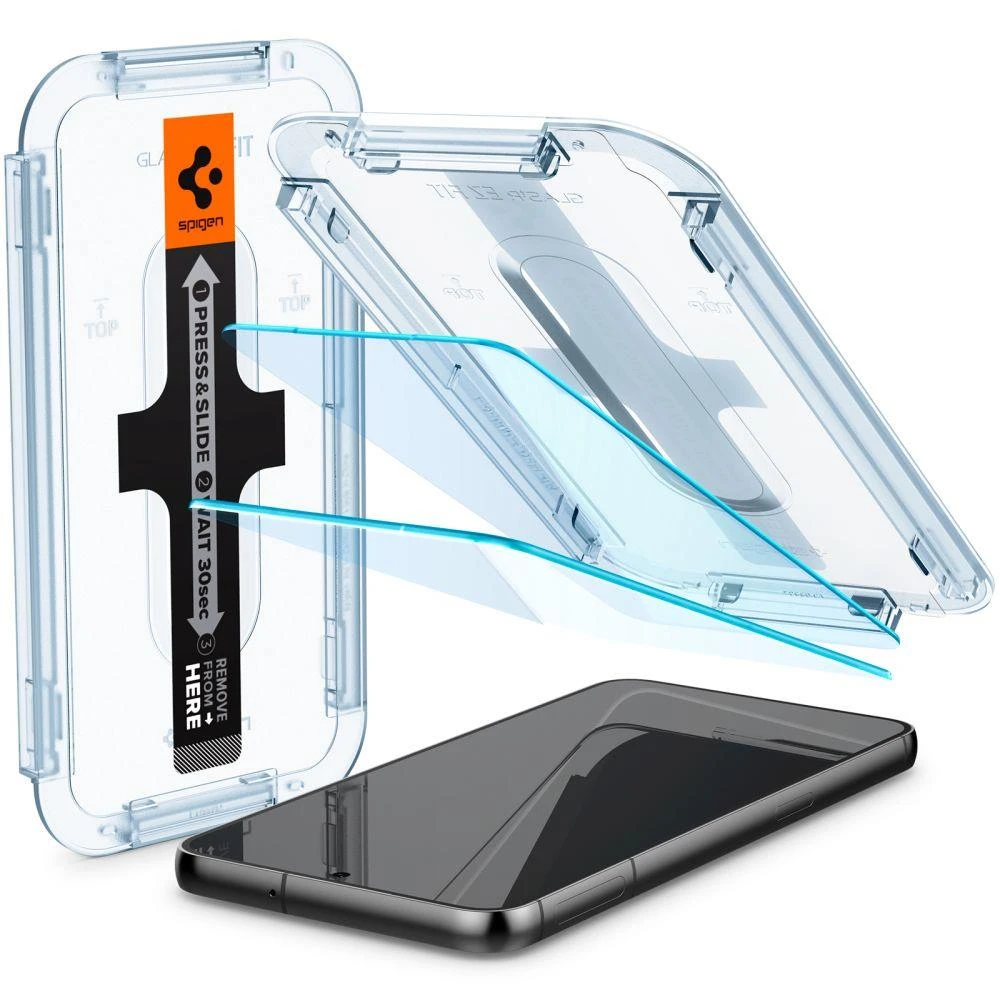 Apsauginis stiklas Spigen GLAS.TR „EZ FIT” 2-pack Samsung Galaxy S23 Plus Plus CLEAR