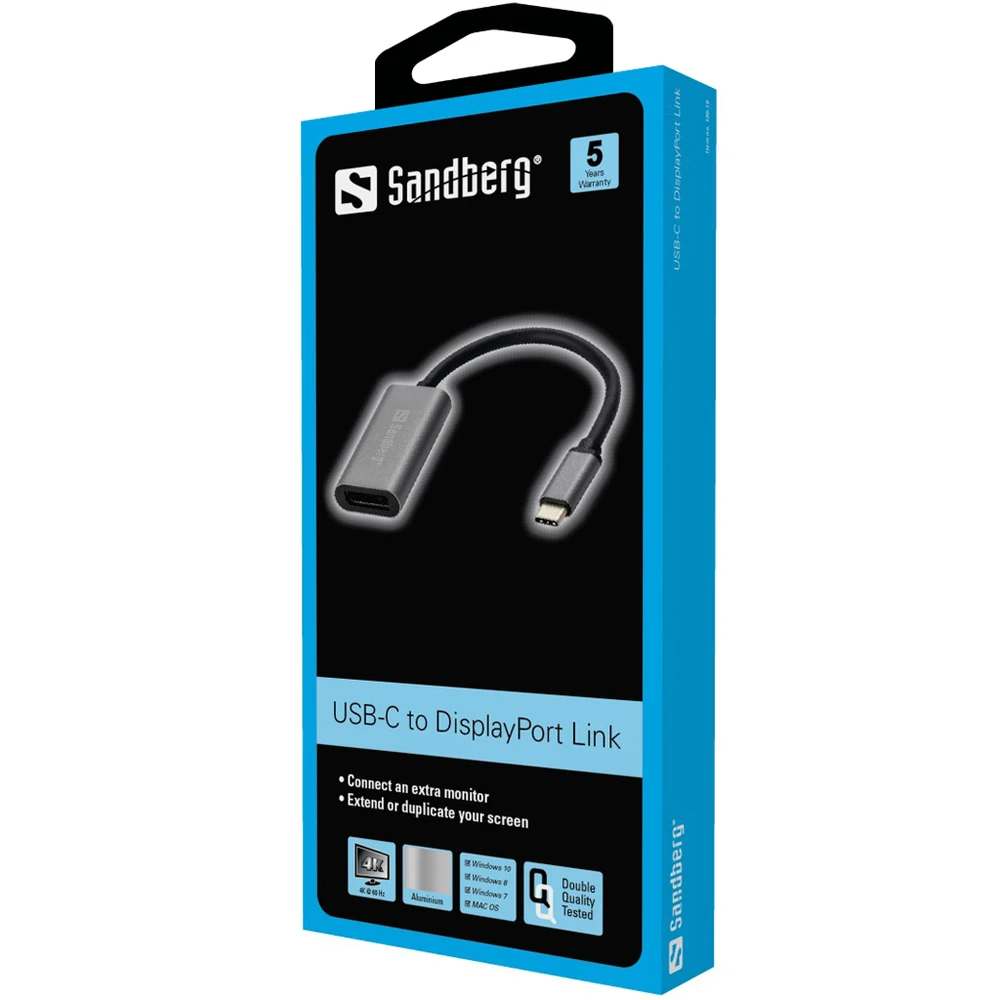 „Sandberg“ USB-C prie „DisplayPort Link“.