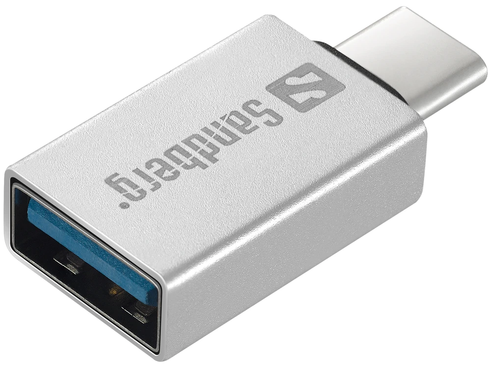 „Sandberg“ USB-C į USB 3.0 adapteris, sidabrinis