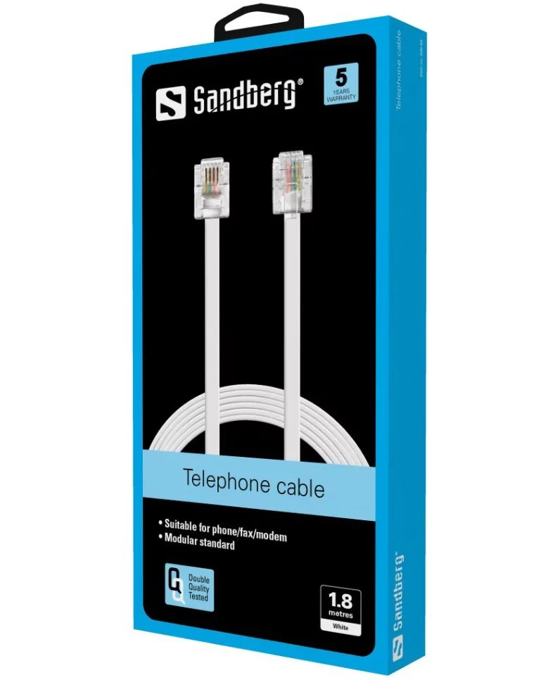 Sandberg Telefonas RJ11-RJ11 1,8 m
