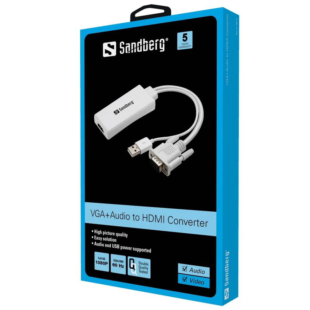 Sandberg VGA+garso į HDMI keitiklis