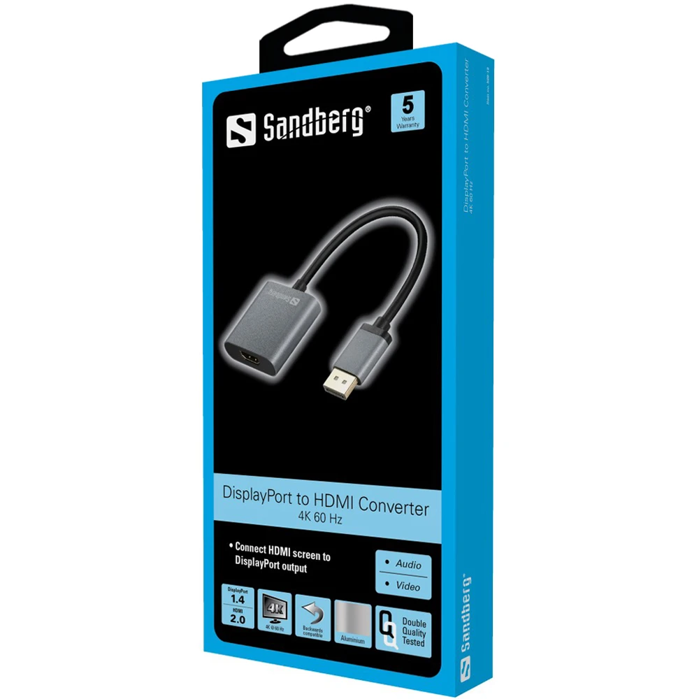 Sandberg DP į HDMI adapteris pakuotėje