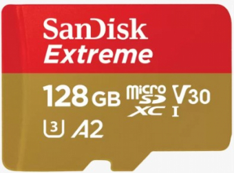 Atminties kortelė SanDisk microSDXC Extreme 128GB 190/90 MB/s UHS-I U3
