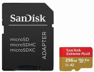 Atminties kortelė Sandisk Extreme Plus Micro SDXC SDSQXBD-256G-GN6MA, 256GB