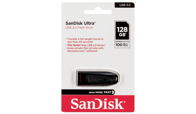 USB laikmena SanDisk 128GB Cruzer Ultra USB 3.0 130 MB/s