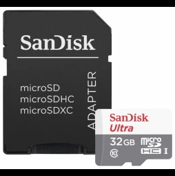 Atminties kortelė SANDISK Ultra Micro SDHC 32GB + SD Adapteris 100MB/s Class 10 UHS-I