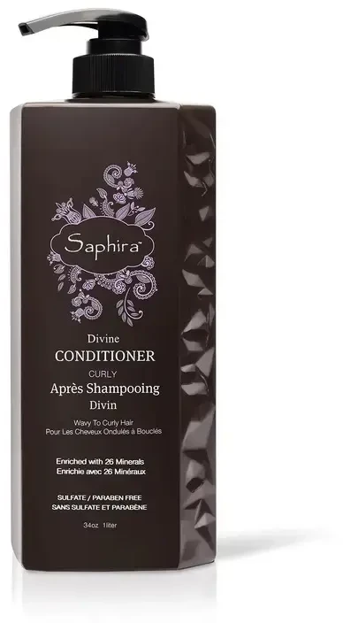 Saphira Divine Conditioner intensyviai drėkinantis kondicionierius besipučiantiems, besigarbanojantiems plaukams, 1000 ml