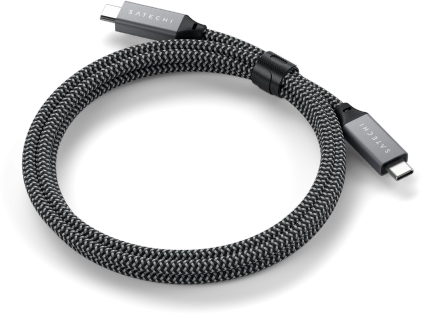 Satechi USB4 100W USB-C – USB-C 80cm (pilka erdvė)