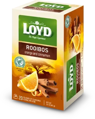 Raudonoji arbata LOYD su apelsinais ir cinamonu