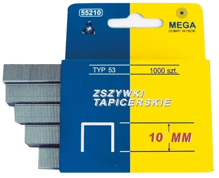 Mega Grūdintos apmušalų kabės ilgis, 10 mm