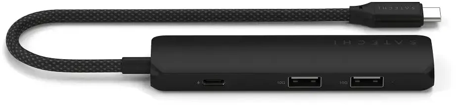 SATECHI 4-in-1 USB-C Slim Multiport Adapteris 4K (Juodas)