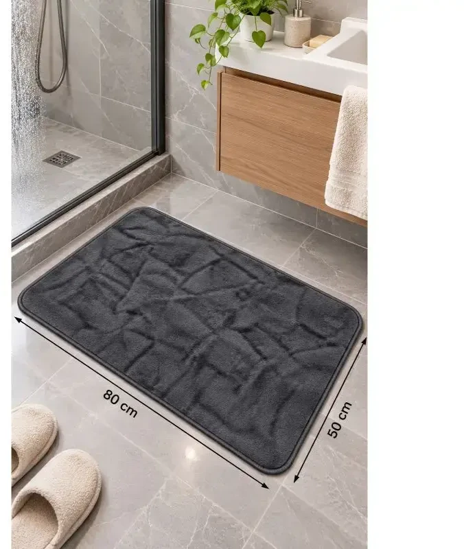 Sauber Vannas istabas paklājs 50x80cm tumši pelēks