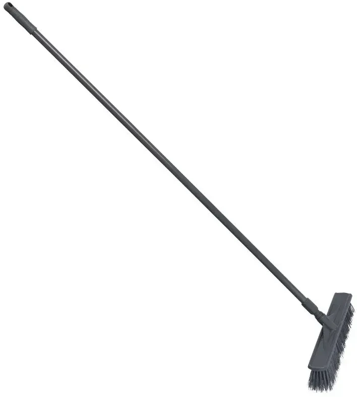 Sauber lauko šepetys su rankena 45 cm pilka