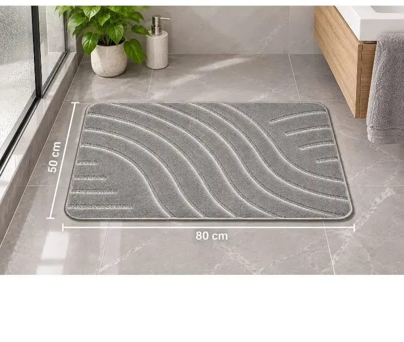 Sauber Vannas istabas paklājs 50x80cm pelēks
