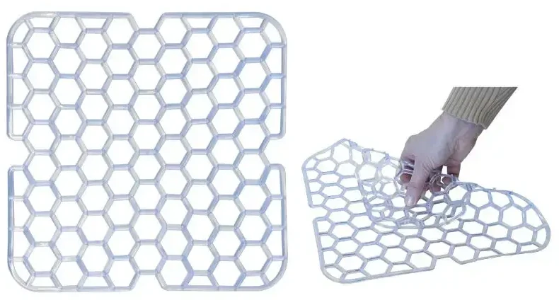 Sauber Sink mat 28x28cm, soft, transparent