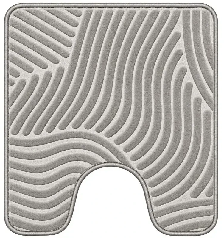 Sauber WC paklājs 50x55cm gaiši pelēks/sudrabains