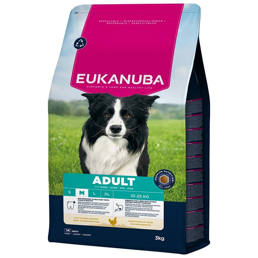 Eukanuba Life Care sausas pašaras vidutinių veislių šunims su vištiena, M, 3kg