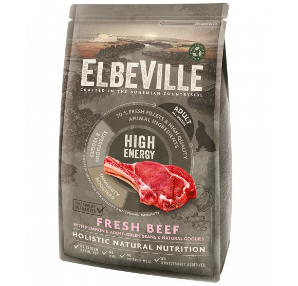 Elbeville Fresh jautiena suaugusiems visų veislių šunims High Energy 1,4kg