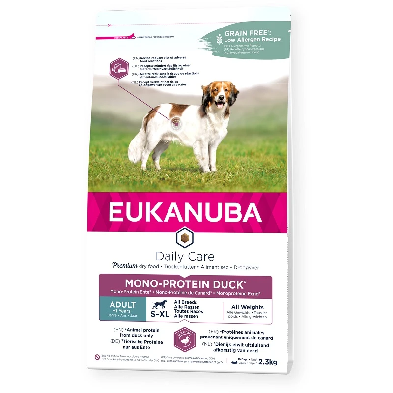 Eukanuba Daily Care Monoprotein sausas pašaras šunims su antiena, AB, 2,3kg