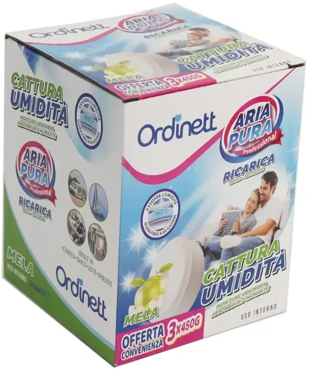 Sausintuvas ORDINETT Moisture absorbent refill tablets 450g x 3 pcs. apple
