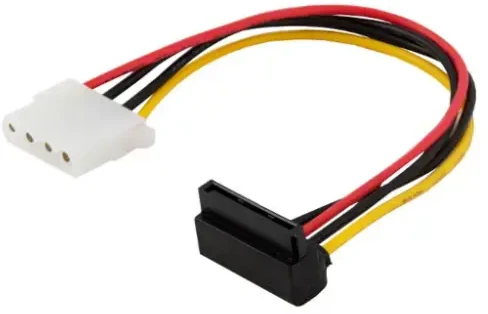 SAVIO AK-42 Maitinimo kabelis / adapteris Molex 4pin F-SATA 15pin F kampinis, 10 vnt.