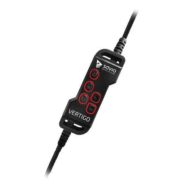 Žaidimų ausinės 7.1 virtual surround Savio VERTIGO su USB jungtimi