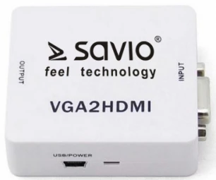 Savio VGA – HDMI Full HD | 1080p 60Hz keitiklis| Adapteriai