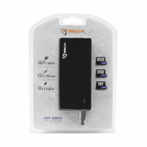 Sbox Technology „Sbox“ adapteriai „Acer“ nešiojamiesiems kompiuteriams AR-65W