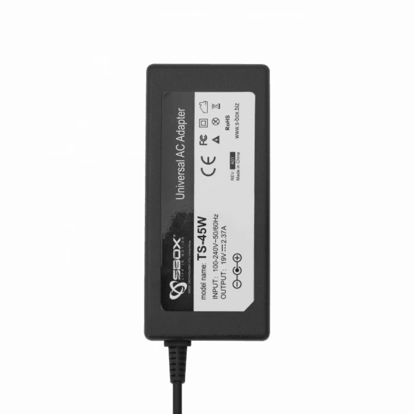 Sbox Technology Nešiojamojo kompiuterio maitinimo adapteris Sbox Sbox TS-45W, 100V-240V, 45W, 19V, 1.5/2.37A
