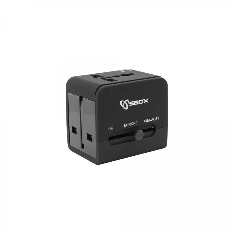 Sbox Technology SBOX Universal Travel Adapteris, juodos spalvos (TA-23)