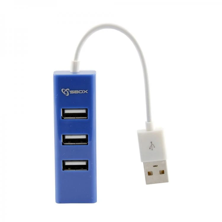 Sbox H-204 USB 4 Ports USB HUB Blueberry Mėlyna