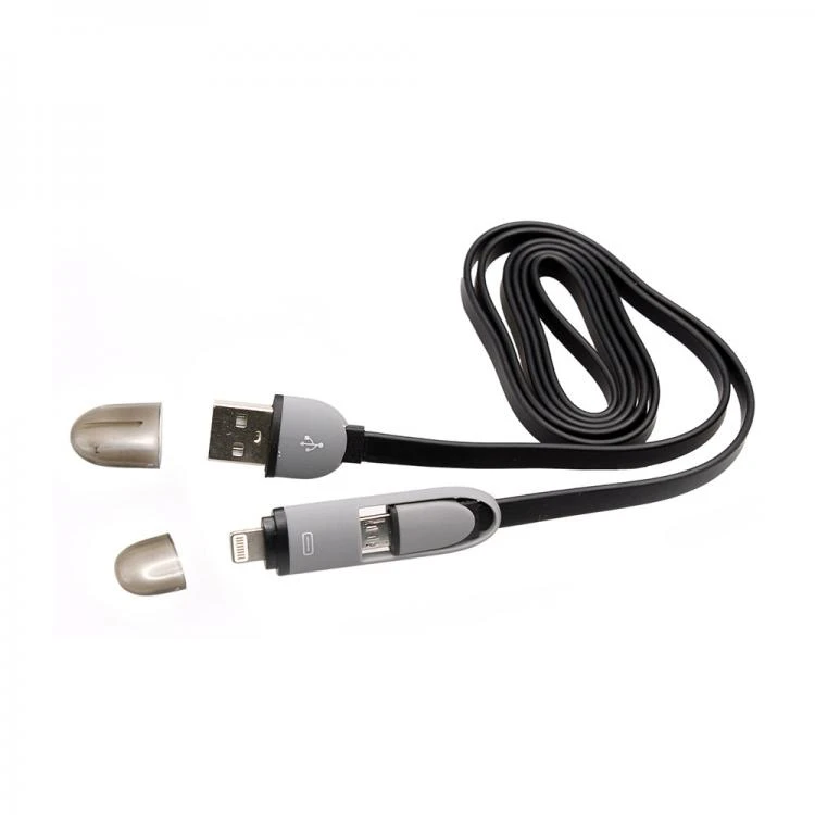 Sbox Technology Sbox USB->Micro USB+IPH.5 M/M 1M juodos spalvos 2IN1B