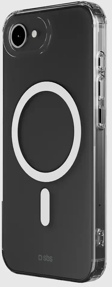 SBS Cover Light Mag apsauginis dėklas, skirtas iPhone 16e / 17e, suderinamas su MagSafe – permatomas