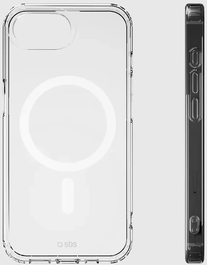 SBS Cover Light Mag apsauginis dėklas, skirtas iPhone 16e / 17e, suderinamas su MagSafe – permatomas