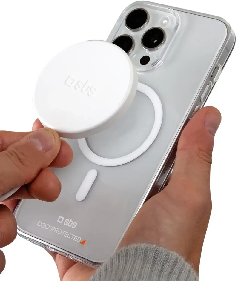 SBS D3O MagSafe dėklas, skirtas iPhone 14 Pro Max – skaidrus