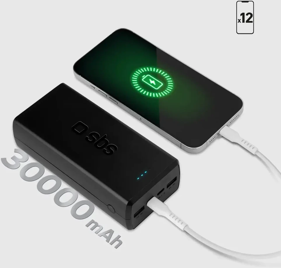 SBS išorinė baterija (powerbank) | 20000 mAh | juoda