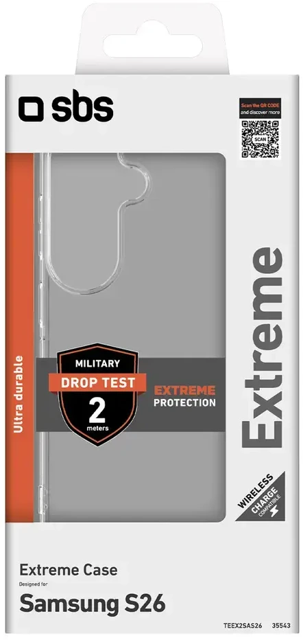 SBS Extreme X2 dėklas skirtas Samsung Galaxy S26 – skaidrus