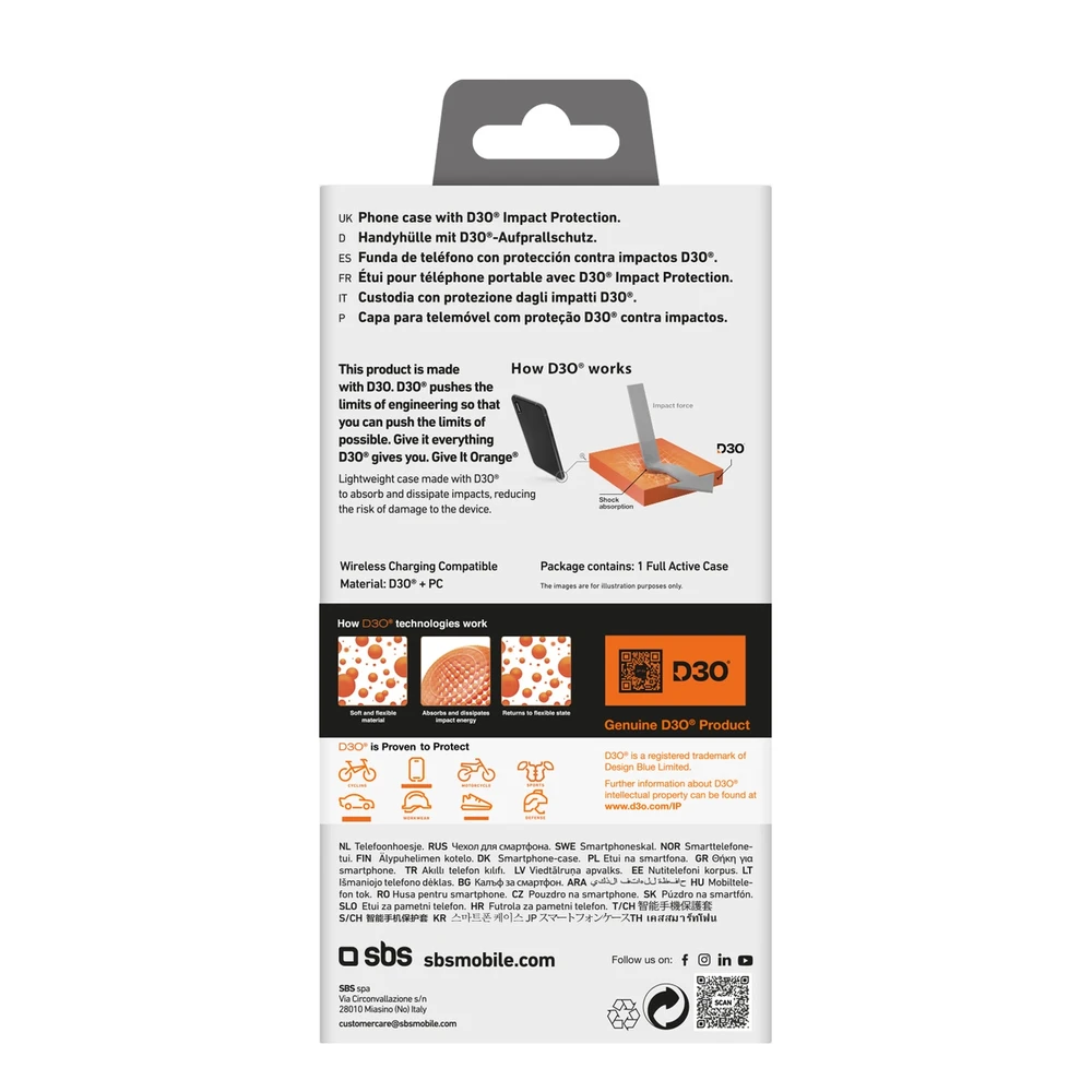 SBS Full Active D3O Apple iPhone 16 Pro Max – dėklas telefonui juodos spalvos