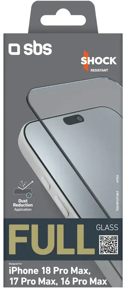 SBS Full Glass Tempered Glass for iPhone 18 Pro Max / 17 Pro Max / 16 Pro Max