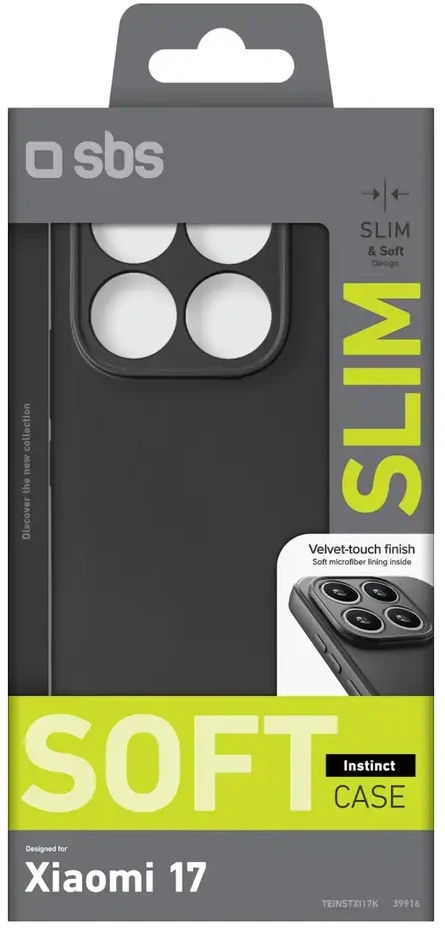 SBS Instinct dėklas skirtas Xiaomi 17 – juodos spalvos
