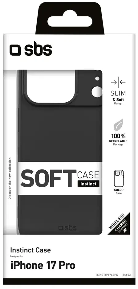 Dėklas SBS Instinct iPhone 17 Pro Case - Juodas