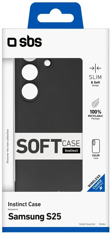 Dėklas SBS Instinct Case for Samsung Galaxy S25 – juodos spalvos