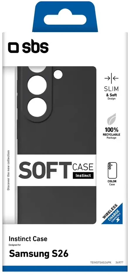 SBS Instinct dėklas skirtas Samsung Galaxy S26 – juodos spalvos