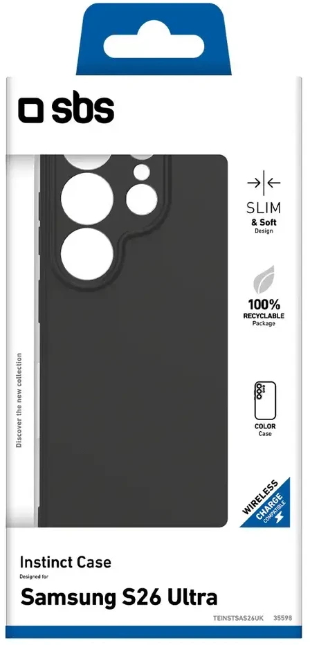 SBS Instinct dėklas skirtas Samsung Galaxy S26 Ultra – juodos spalvos